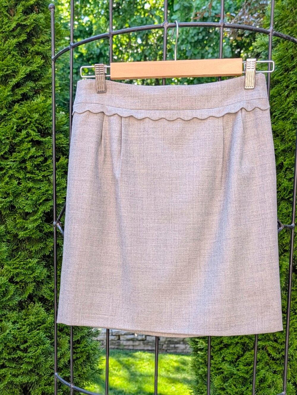 J. Crew Scalloped Waist Mini Skirt - Gray - Size 00
